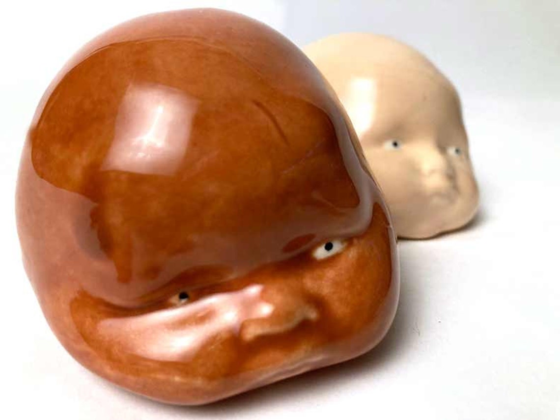 Baby Puddin' Heads Ceramic Salt and Pepper Shakers Etsy