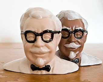 Colonel Saunders Porcelain Salt and Pepper Shakers- Multi Cultural Edition