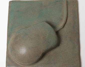 Ceramic Stoneware Tile 5 Inch Green Computer Mouse Unique