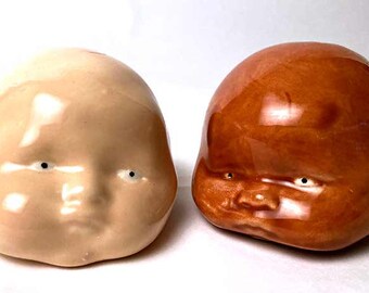 Baby Puddin' Heads Ceramic Salt and Pepper Shakers