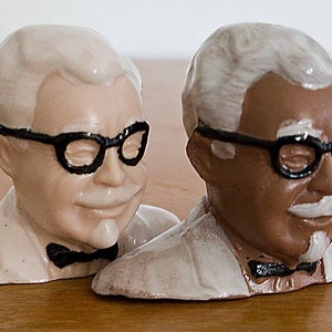 Colonel Saunders Porcelain Salt and Pepper Shakers Multi Cultural Edition image 2