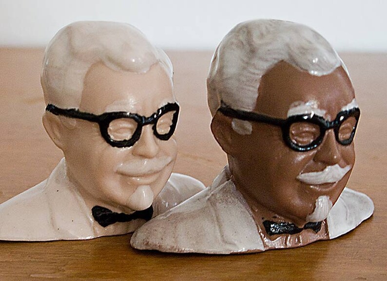 Colonel Saunders Porcelain Salt and Pepper Shakers Multi Cultural Edition image 2