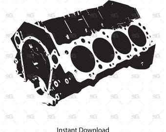 V8 Block cutting file for Arts. Crafts. T Shirts, Vehicle Graphics and Wall Art.