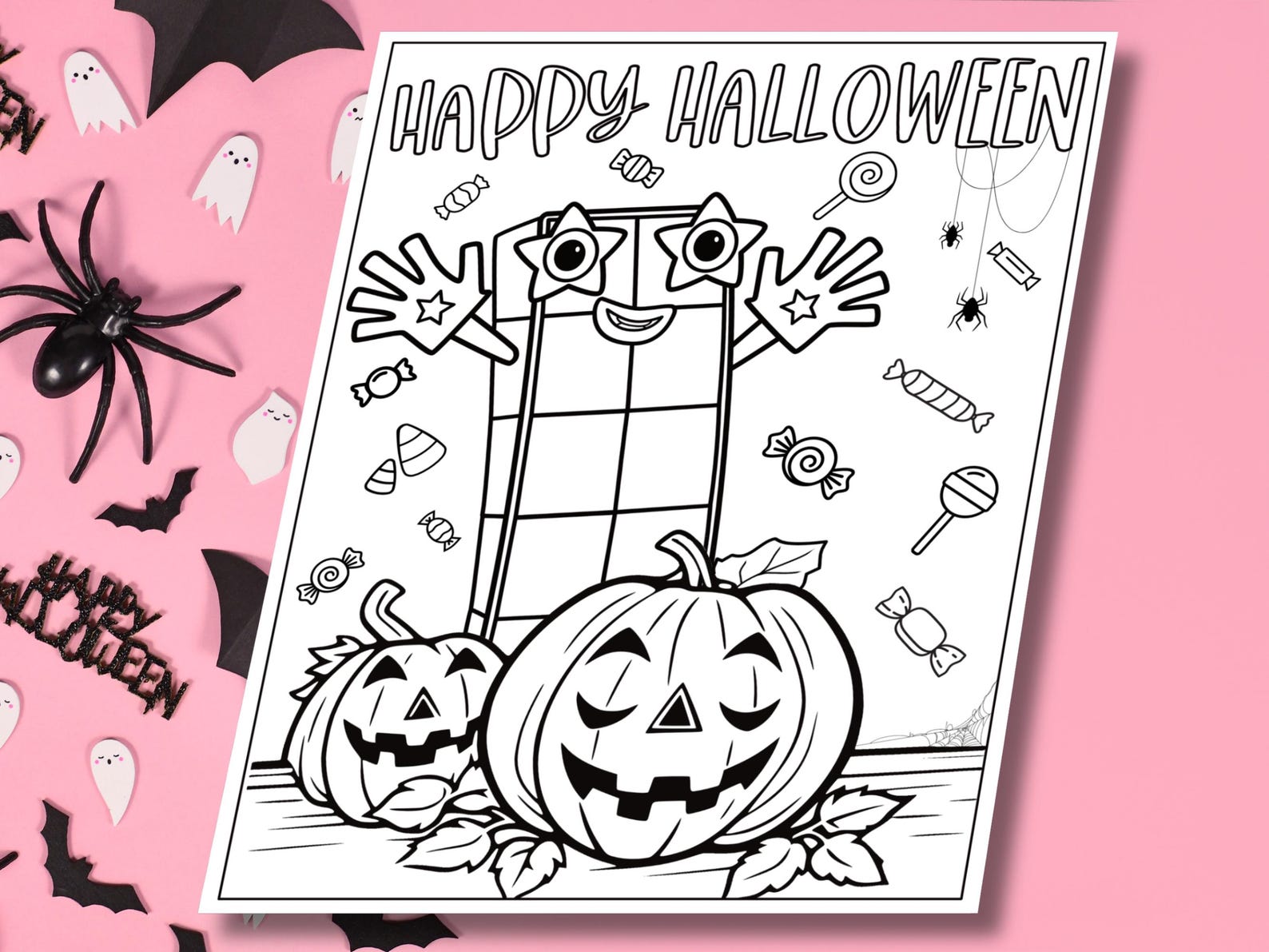 Numberblocks Coloring Page Halloween Coloring Page to Print Numberblock ...