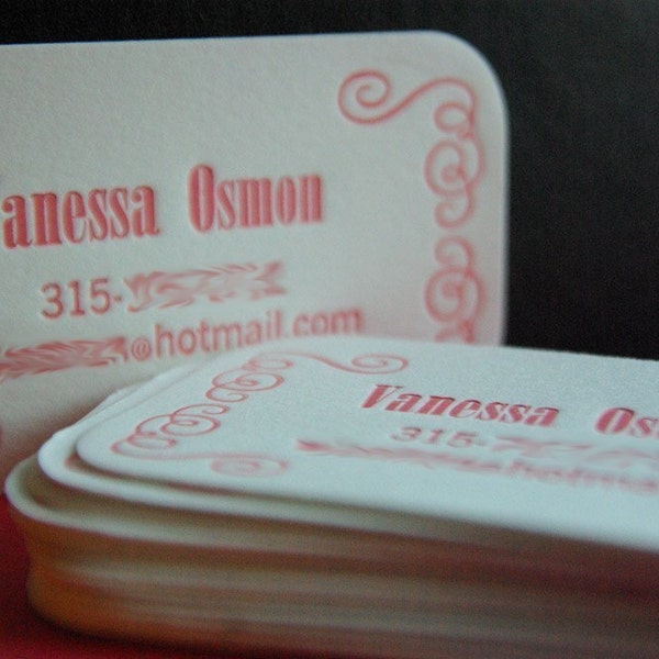 Calling Cards -Customized Name and color- Letterpress