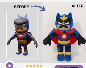 Custom Stuffed Animal Plush Toy: Bespoke Plush Commission from Drawing