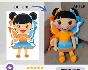 Peluche personalizado: Peluche hecho a mano, encargo de muñeco chibi