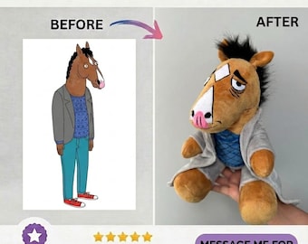 Peluche personalizado – Personaje hecho a mano a partir de un dibujo o una foto