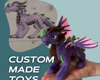 Get your own custom made stuffed toy, unique present, stuffed animal, cute plushies from image, custom plush doll, toys to order