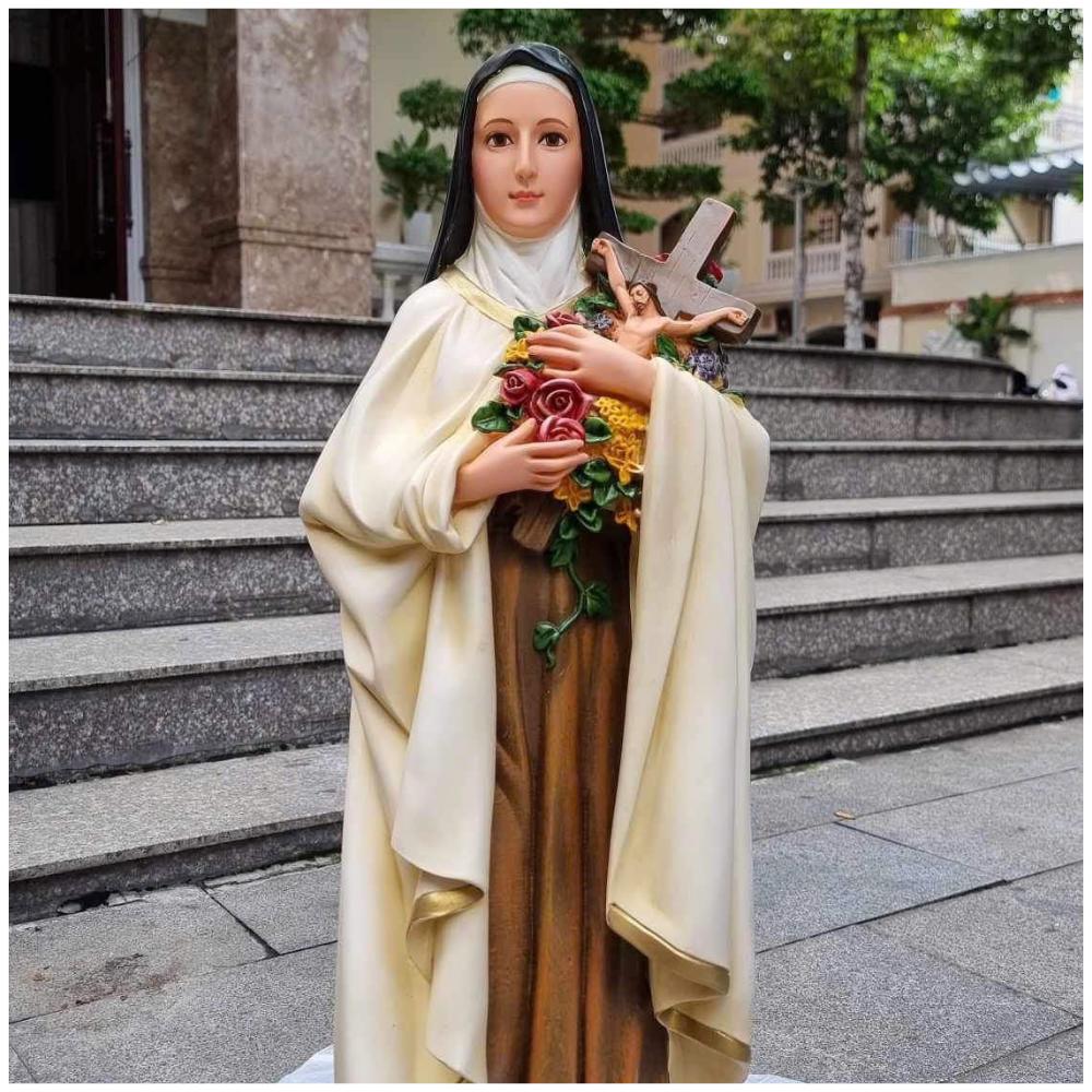 Saint Thérèse of Lisieux Statue | Catholic Little Flower Figurine ...