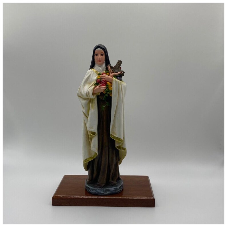 Saint Thérèse of Lisieux Statue | Catholic Little Flower Figurine ...