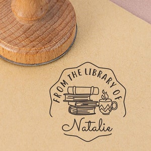 Carimbo de livro personalizado, Carimbos de nome personalizados, Da biblioteca de carimbos, Carimbos de madeira, Carimbo ex libris, carimbo de biblioteca, Presente para amante de livros