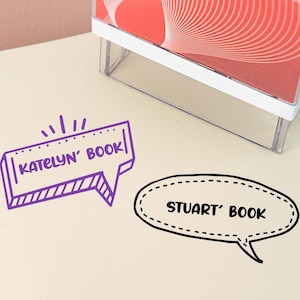 Aangepaste boekstempel, houten rubberen stempel, aangepaste naamstempel, zelfinktende stempel, gepersonaliseerde bibliotheekstempel, EX LIBRIS-stempel, cadeau boekenliefhebber