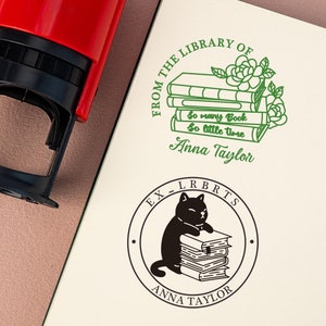Carimbo de livro personalizado, Carimbo de biblioteca, Carimbo personalizado, Carimbo Ex Libris, Carimbo autoentintador, Carimbo da biblioteca de livros, Presente para amantes de livros,