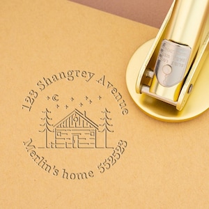Aangepaste adresstempel, gepersonaliseerde adresstempel, reliëfstempel adres, adreszegel, retouradreslabel, housewarmingcadeau