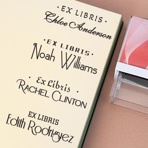 Stempel personalisiert, Monogramm Stempel, Buchstempel, Bibliothek Stempel, Selbstfärber, Exlibris Stempel, Geschenk für Buchliebhaber