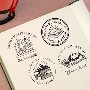 Individuelle Buchstempel, Stempel für Bibliothek, Holz Namen Stempel, EX LIBRIS Namen Stempel, Buch Präge Stempel, Dieses Buch gehört, Personalisierte Geschenke