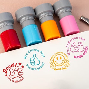 Tampon d'enseignant personnalisé, Tampon de la classe de l'enseignant, Tampons de professeur de devoirs, Tampon de commentaires de l'enseignant, Tampon de gestes, Cadeaux pour enseignant