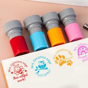 TEACHER STAMP,Personalized Teacher Stamps,Checked By Stamp,Teacher Review Stamps,Good Job Teacher Stamp,Teacher Gift,Teacher Appreciation