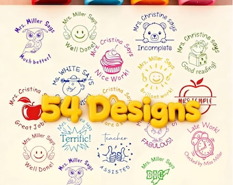 Personalized Teacher Stamp – Custom Classroom Feedback Stamp, Ink Included