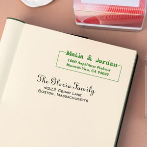 Sello de remitente, sello de dirección personalizado, sello autoentintable, etiqueta de remitente, sello personalizado, sello familiar, regalo de inauguración de la casa
