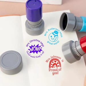 Teacher Stamp, Custom Name Stamp for Grading, Teacher Comments & Encouragement Phrases,From The Classroom, Teacher&#39;s Gift, Homework Stamp
