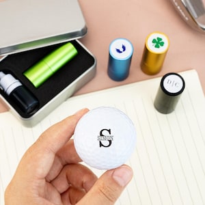 Gepersonaliseerde je eigen golfbalstempel, golfbalmarkering, aangepaste golfbalstempel, aangepaste roestvrijstalen stempel, inktbalstempel, golfersportcadeau
