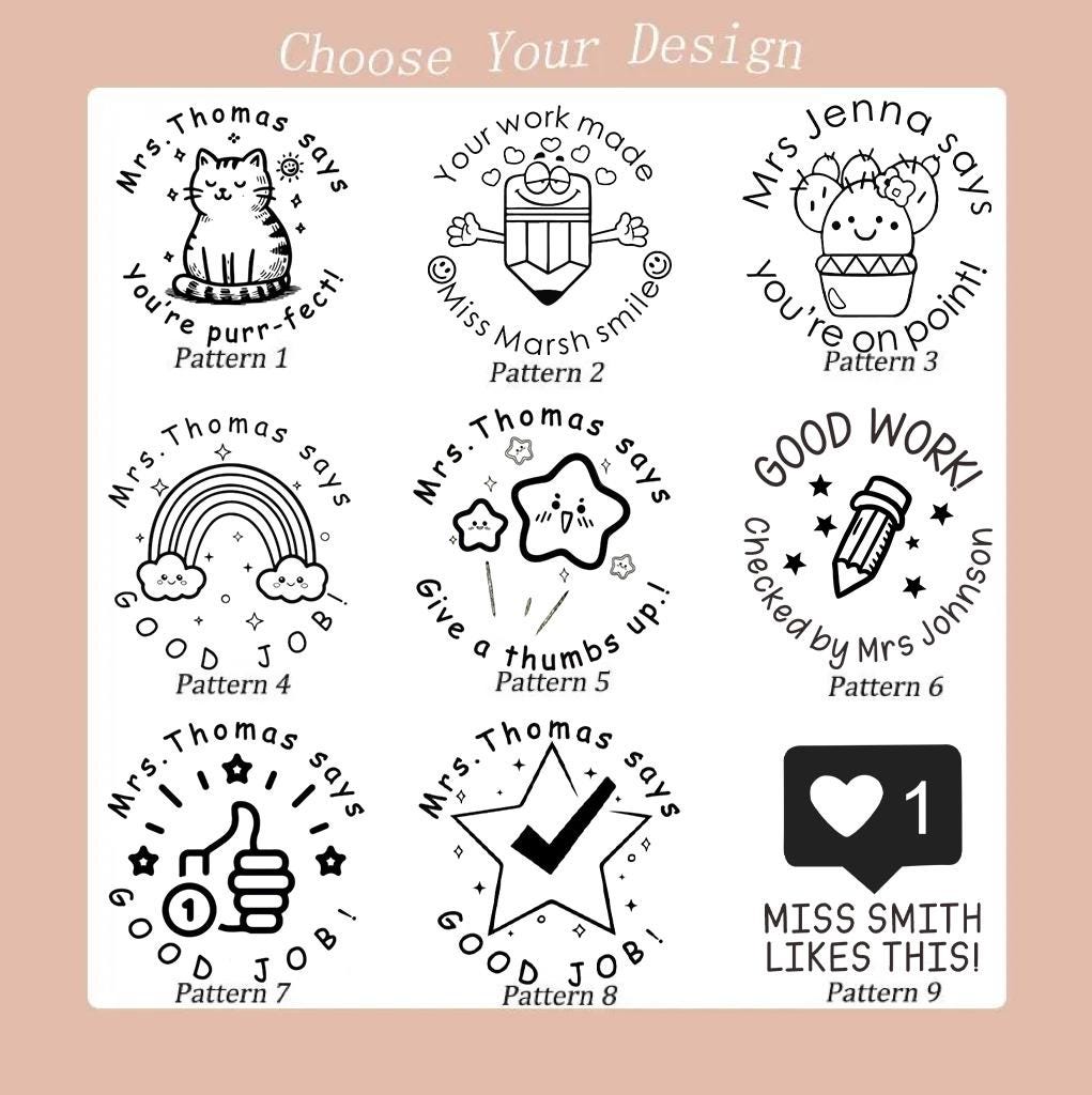With Comment Stamp Custom Teacher Stamp, Teacher Stamps Personalized, Teacher Comment ...