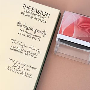Aangepaste retouradresstempel, gepersonaliseerde trouwadresstempel, familieadresstempel, zelfinktende retouradresstempels, kalligrafiestempels