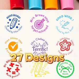 Carimbo personalizado para professor, Carimbos personalizados para professor, Carimbos para comentários de professores, Avaliação de tarefas de casa, Presente para professor, Carimbos para sala de aula, Carimbos fofos
