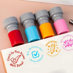 TEACHER STAMP,Personalized Teacher Stamps,Checked By Stamp,Teacher Review Stamps,Good Job Teacher Stamp,Teacher Gift,Teacher Appreciation