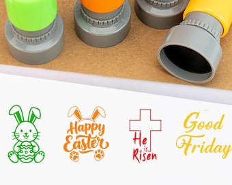 Colección de Pascua: Sellos personalizados para maestros, sellos con comentarios, calificación de tareas, regalo de Pascua, sellos para el aula, sellos bonitos