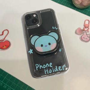 Agarre para teléfono Kpop - Soporte para teléfono Kpop - Charms Kpop - Mercancía Kpop - Llavero de grupo ídolo - Mercancía de fans de Kpop