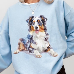 Cute Australian Shepherd Dog Sweatshirt, Aussie Sweatshirt, Aussie Lover Gift, Australian Shepherd Mom, Aussie Mom Shirt
