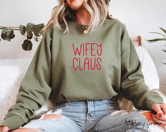 Weihnachtsgeschenk für Frau, personalisieren Wifey Sweatshirt, Verlobung Sweatshirt, Brautparty Geschenk, Geschenk für Braut, personalisiertes Brautgeschenk