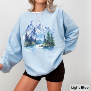 Mountain Landscape Sweater, Camping Sweatshirt, Mountain Silhouette Sweatshirt, Mountain Sweatshirt, Nature Sweatshirt, Sunset Sweatshirt