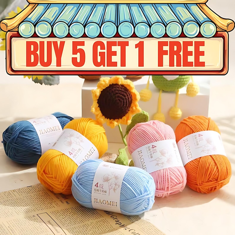 Vibrant 4-ply Milk Cotton Yarn - 40g Skein,70 Stunning Colors for ...