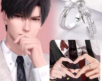 Love and Deepspace ring accessories Xavier Couple rings Zayne Wedding rings Rafayel Sylus Seiya, Rei, Homura, Shin, Shin Seung-ho, Lee Seung-un, Kim Woo, Jin Woo