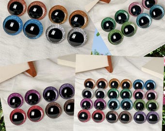 Ojos de seguridad bizcos - Confección de muñecas a crochet y amigurumi (2 pares / 1 par)