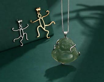 Base para colgante en blanco para cabujones ovalados de 24x24 mm/33x33 mm/46x48 mm, chapada en oro blanco, de plata 925. HJ1758