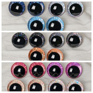Sparkling 3D Safety Eyes - Doll Making Crocheting and Amigurumi (2pairs /1 pair)