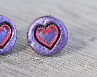 Leather Stud Earrings