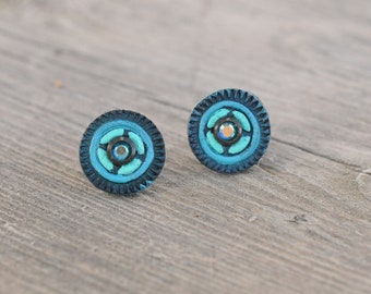 Leather Stud Earrings