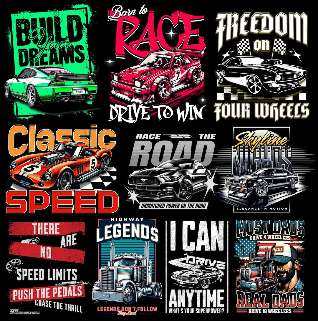 75+car Enthusiast T-shirt Design Collection: Ultimate Streetwear ...