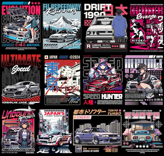 DM Car Streetwear PNG Bundle - Premium Graphic Designs for T