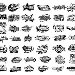 75+ Y2K Bundle – Unique 2000s Streetwear Designs in SVG, PDF, PNG (Non-editable, Text Cannot Be Changed)