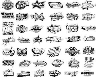 75+ Y2K Streetwear Logo Designs – SVG, PDF, PNG (non-editable) - Etsy