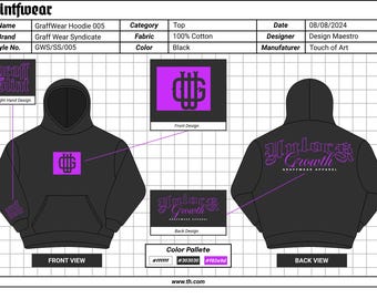 Streetwear Mockup Sheet & Techpack Design, Adobe Illustrator