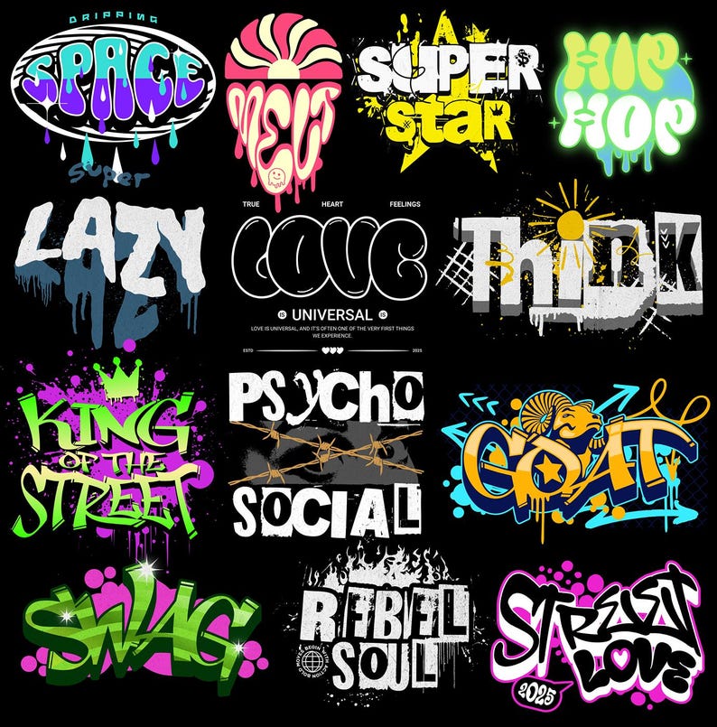 Urban Rapper Design Streetwear Graffiti Art Bundle – 100 PNG Designs (digital Download) - Etsy