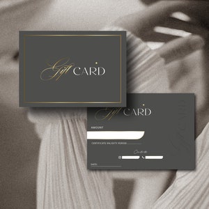 Modèle de chèque-cadeau, chèque-cadeau de salon, carte-cadeau, chèque-cadeau, modèle canevas, téléchargement immédiat. Certificat A6.